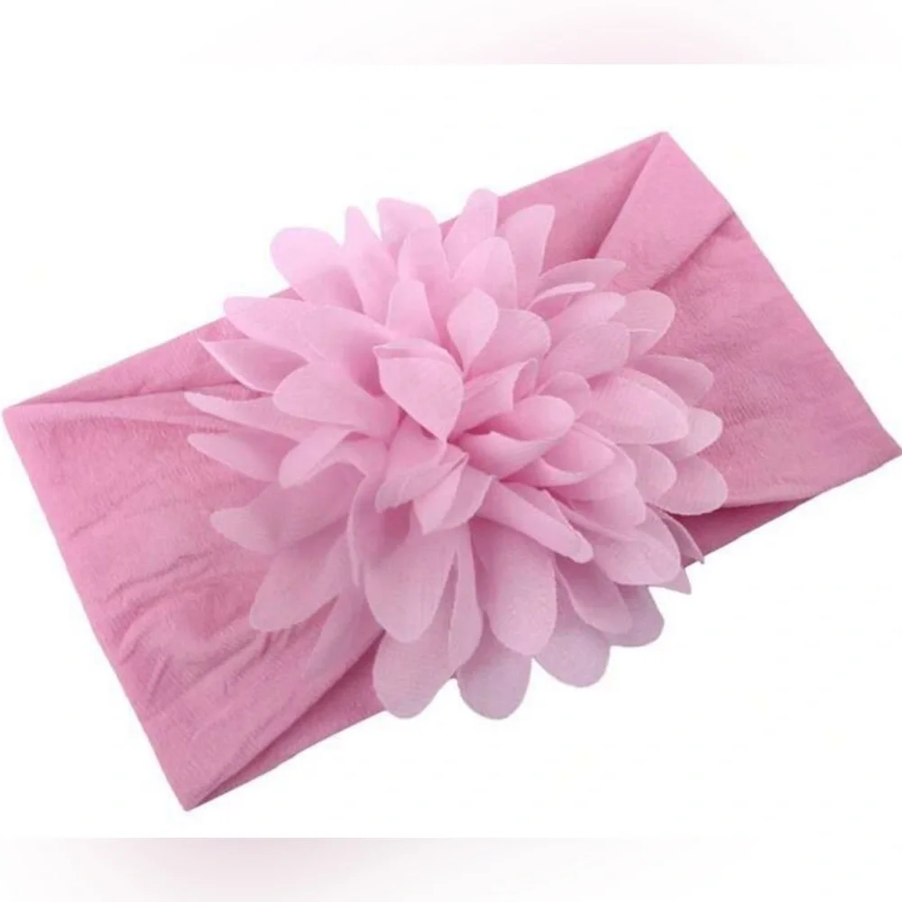 9pcs Nylon Chiffon Flower Baby Headbands N‎ WT